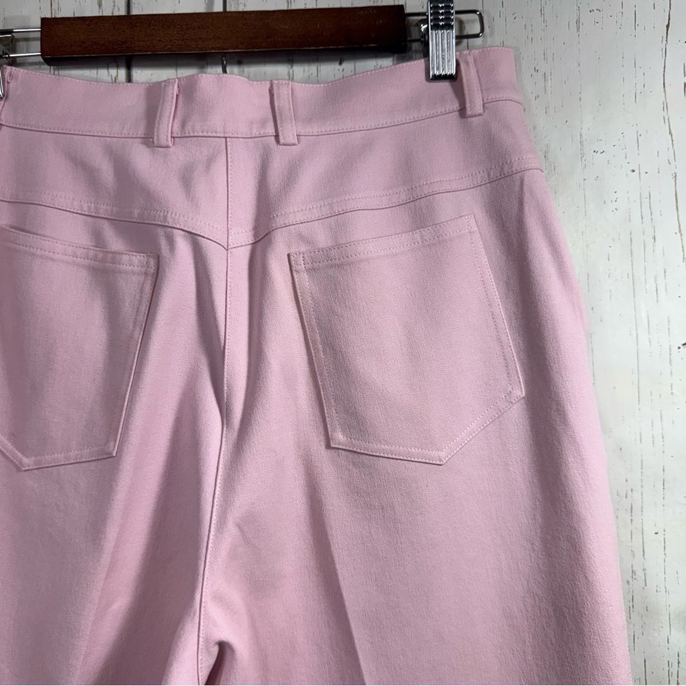 St John Sport Essentials By Marie Gray Stretch Light Pink Crop High Waist Pants - Picture 10 of 15